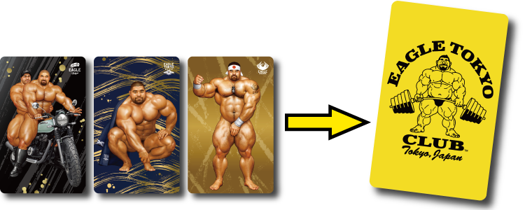 Bar hopping cards and EAGLE TOKYO CLUB card